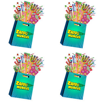 4PK Zappo Superbag Kids/Child Chewy Candy Fruity Lollies