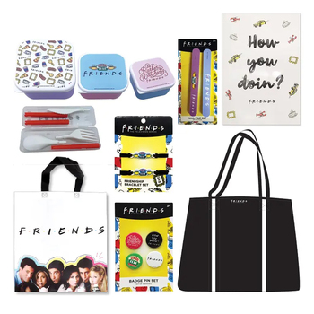Friends Showbag 22 Badges/Bracelet Cutlery/Handbag