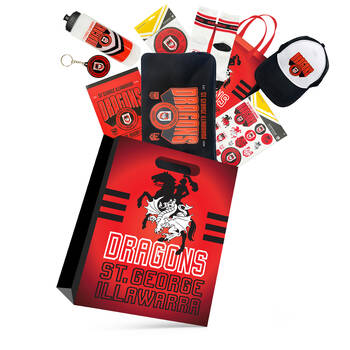 NRL St George Dragons Showbag 24 w/ Duffle Bag/Cap/Drink Bottle