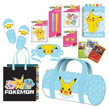 Pokemon Squad 23 Kids Showbag Duffle Bag/Notebook/Slippers