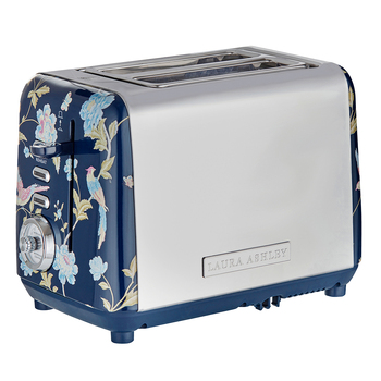 Laura Ashley Elveden 2 Slice Toaster Blue & Silver