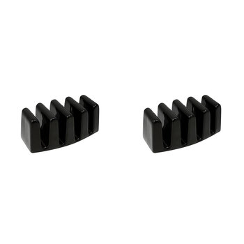 2PK Stone Ceramic Zara Black Toast Rack Elegant Design 16cm