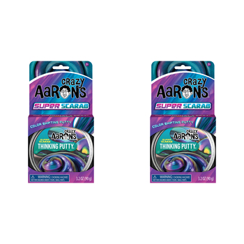 2PK Crazy Aarons Thinking Putty Super Scarab Super Illusions Toy 10cm 3y+