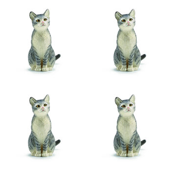 4PK Schleich Kids/Childrens Toy Figurine Cat Sitting 3y+
