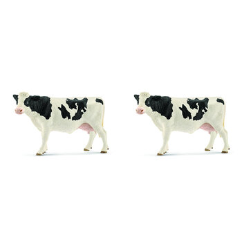 2PK Schleich Kids/Childrens Toy Figurine Holstein Cow 3y+