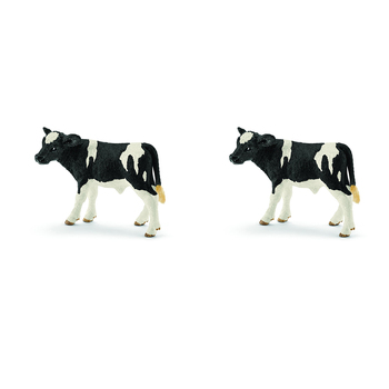 2PK Schleich 3'' Holstein Calf Animal Action Figure Kids Toy 3-8y