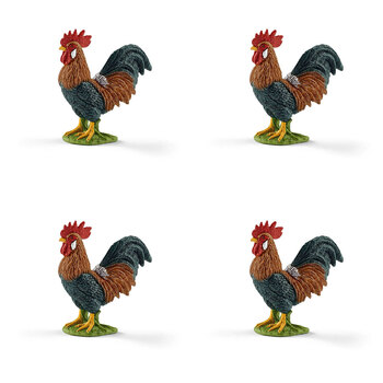4PK Schleich Kids/Childrens Toy Figurine Rooster 3y+