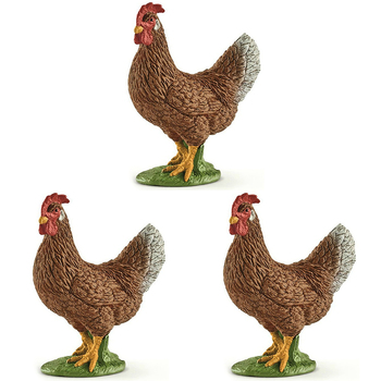 3PK Schleich 1.9'' Hen Animal Action Figure Kids/Children Toy 3-8y