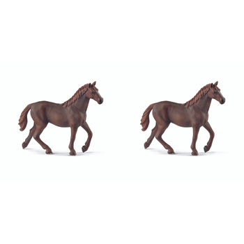 2PK Schleich 5.4'' English Thoroughbred Mare Animal Figure Kids Toy 5-12y