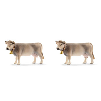 2PK Schleich Kids/Childrens Toy Figurine Braunvieh Cow 3y+