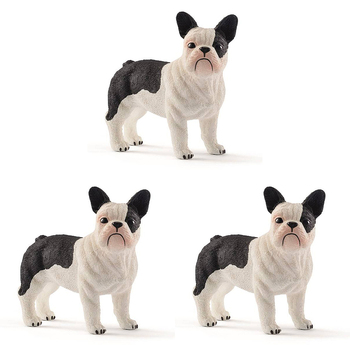 3PK Schleich French Bulldog Animal Action Figure Kids/Children Toy 3-8y