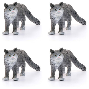 4PK Schleich Kids/Childrens Toy Figurine Maine Coon Cat 3y+