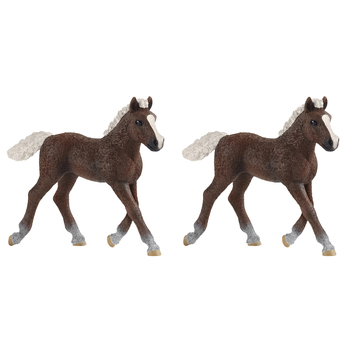 2PK Schleich 3.2'' Black Forest Foal Animal Action Figure Kids Toy 3-8y