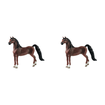 2PK Schleich 6.9'' American Saddlebred Gelding Horse Figure Kids Toy 5-12y