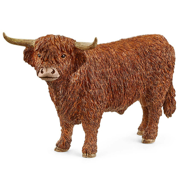 Schleich 5.4'' Highland Bull Animal Action Figure Kids Toy 3-8y