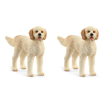 2PK Schleich 3.3'' Goldendoodle Animal Action Figure Kids Toy 3-8y