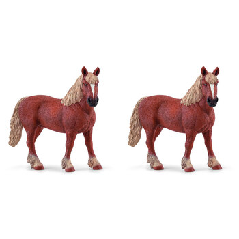 2PK Schleich Kids/Childrens Toy Figurine Belgian Draft Horse 3y+