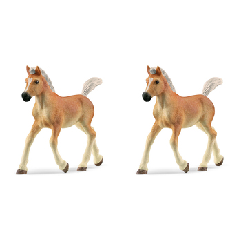 2PK Schleich 3.5'' Haflinger Foal Animal Action Figure Kids Toy 3-8y