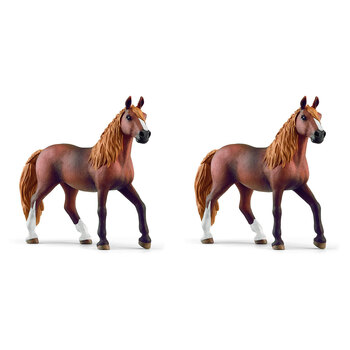 2PK Schleich Kids/Childrens Toy Figurine Peruvian Paso Mare 5y+