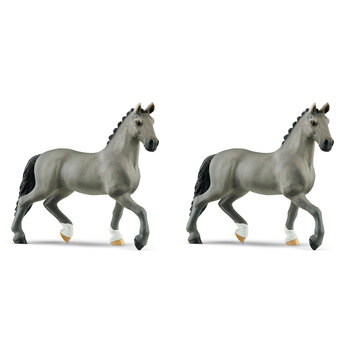 2PK Schleich Kids/Childrens Toy Figurine Selle Francais Stallion 3y+