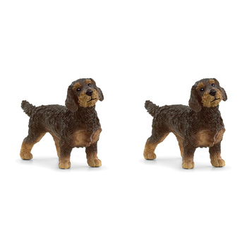 2PK Schleich 2.6'' Wire-Haired Dachshund Animal Action Figure Kids Toy 3-8y