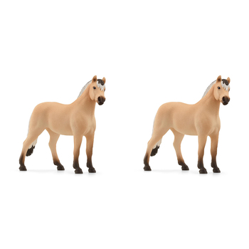 2PK Schleich 5.5'' Norwegian Fjord Horse Gelding Animal Figure Kids Toy 3-8y