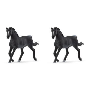 2PK Schleich 5.9'' Arab Stallion Animal Action Figure Kids Toy 3-8y
