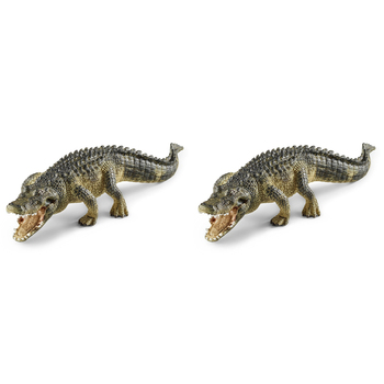 2PK Schleich 7.5'' Alligator Animal Action Figure Kids Toy 3-8y
