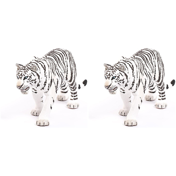 2PK Schleich 7.1'' White Tiger Animal Action Figure Kids Toy 3-8y