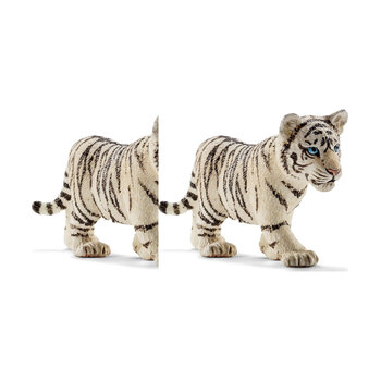 2PK Schleich Kids/Childrens Toy Figurine Tiger Cub White 3y+