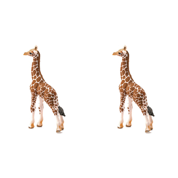 2PK Schleich 4.6'' Giraffe Calf Animal Action Figure Kids Toy 3-8y