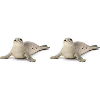 2PK Schleich 4.4'' Seal Animal Action Figure Kids Toy 3-8y