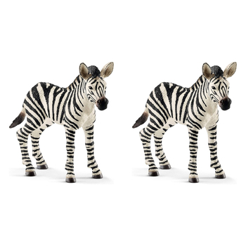 2PK Schleich 3'' Zebra Foal Animal Action Figure Kids Toy 3-8y