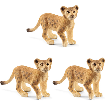 3PK Schleich 3'' Lion Cub Animal Action Figure Kids/Children Toy 3-8y