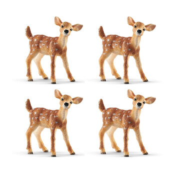 4PK Schleich Kids/Childrens Toy Figurine White Tailed Fawn 3y+