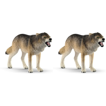 2PK Schleich 4.1'' Wolf Animal Action Figure Kids/Children Toy 3-8y