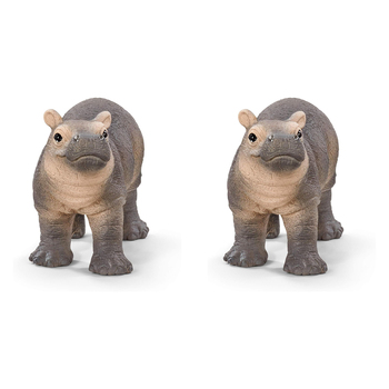 2PK Schleich 2.4'' Baby Hippopotamus Animal Action Figure Kids Toy 3-8y