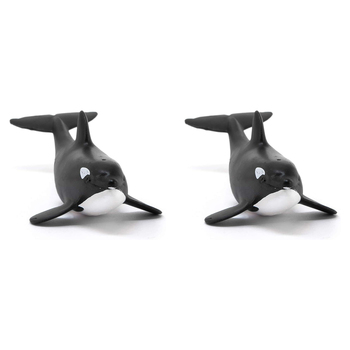 2PK Schleich Baby Orca Animal Action Figure Kids Toy 3+