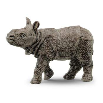 Schleich 3'' Indian Rhinoceros Baby Animal Action Figure Kids Toy 3-8y