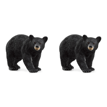 2PK Schleich 4.6'' American Black Bear Animal Action Figure Kids Toy 3-8y