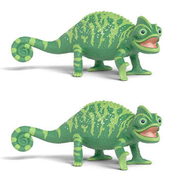 2PK Schleich Caspar The Chamaeleon School of Magic Animals Vinyl Figure Rainbow 3y+