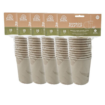 50pc Eco SouLife Bamboo Pulp Cup 236ml