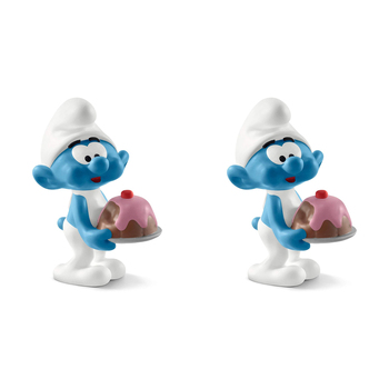 2PK Schleich 2.1'' Greedy Smurf Action Figure Kids Toy 3-8y
