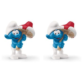 2PK Schleich 2.1'' Smurf w/ Good Luck Charm Action Figure Kids Toy 3-8y
