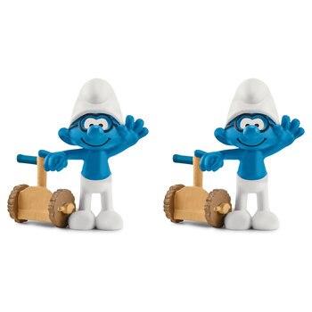 2PK Schleich Kids/Childrens Toy Figurine Brainy Smurf 3y+