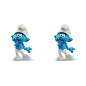 2PK Schleich 2.1'' Scaredy Smurf Action Figure Kids Toy 3-8y