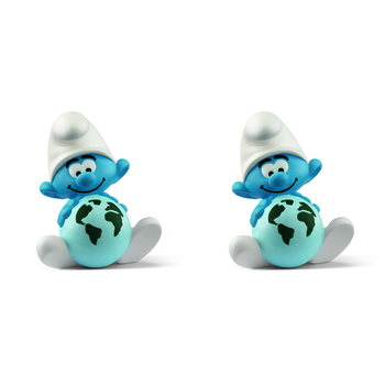 2PK Schleich 1.8'' Sustainability Smurf Action Figure Kids Toy 3-8y