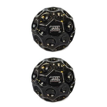 2PK Pocket Money 7cm Deep Space Bounce Ball Kids Toy - Black