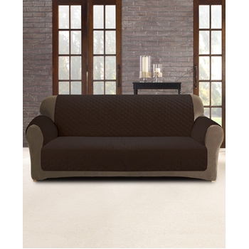 Custom Fit 2-Seater Sofa Cover Protector Coffee