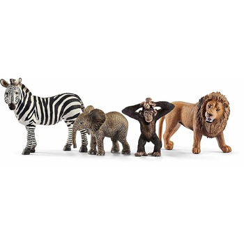 4pc Schleich Wild Life Animal Action Figure Kids Toy Starter Set 3-8y